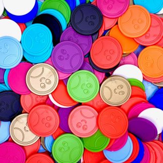 Sad Face Plastic Tokens (25mm)