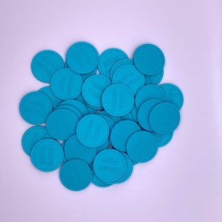 House Point Plastic Tokens (25mm) - Aqua, 25mm