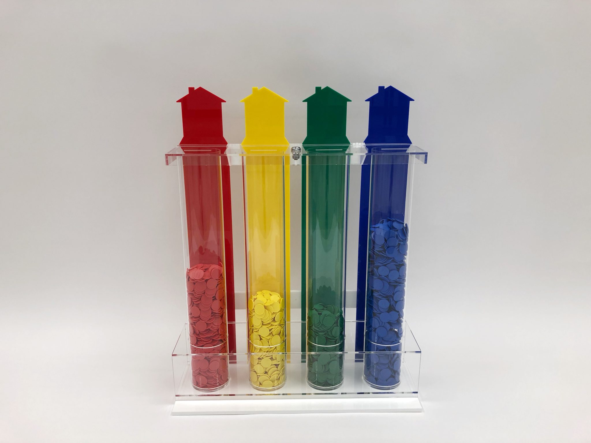 house collector Large school reward system with token collectors and classroom reward tokens